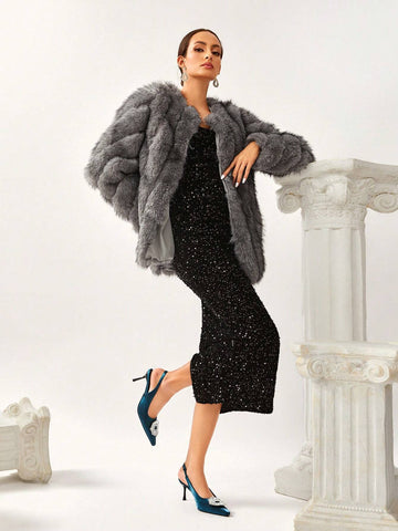 Women's Pointed Toe Stiletto High Heel Shoes, Elegant Office & Daily Wear Green Suede Round Buckle Pumps