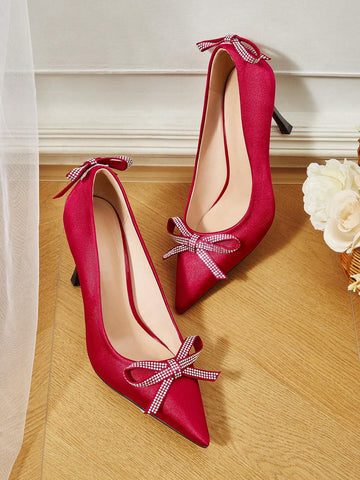 New Elegant Stiletto High Heel Pointed Toe Party Pumps For Women Fall