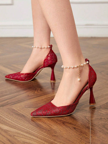 Plain Toe Fashionable Elegant Quality Commuting High Heel Pumps