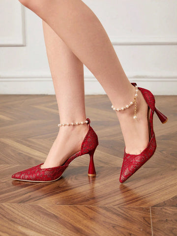 Plain Toe Fashionable Elegant Quality Commuting High Heel Pumps