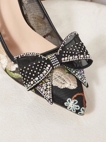 Sexy Pointed Toe Women High Heels Mesh Shoes, Elegant Comfortable & Versatile Fashion Pumps Fall