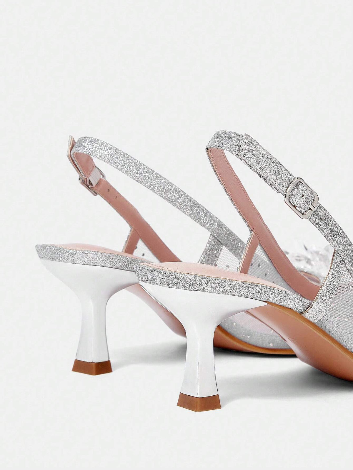 Women's Fashion Elegant Rhinestone Embellished 3D Flower Decor High Heel Pumps