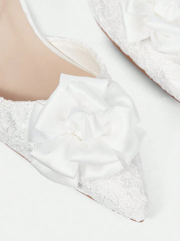 Women's Retro Embroidery Pointy Toe Slip-On High Heel Shoes