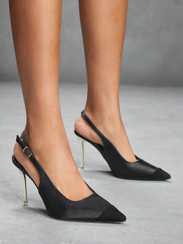 Pointed Toe Stiletto High Heel Fashionable Splicing Sexy Women High Heels