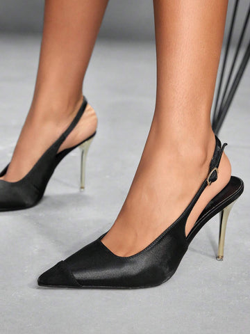 Pointed Toe Stiletto High Heel Fashionable Splicing Sexy Women High Heels