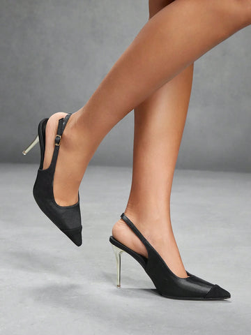 Pointed Toe Stiletto High Heel Fashionable Splicing Sexy Women High Heels