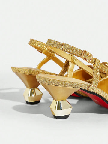 New Fashion High-End French Style Pointed Toe Floral Decor Stiletto Heel