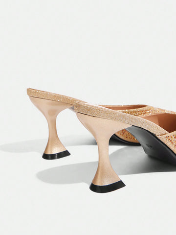 Women's Fashion Party Rhinestone Decor High Heel Pumps