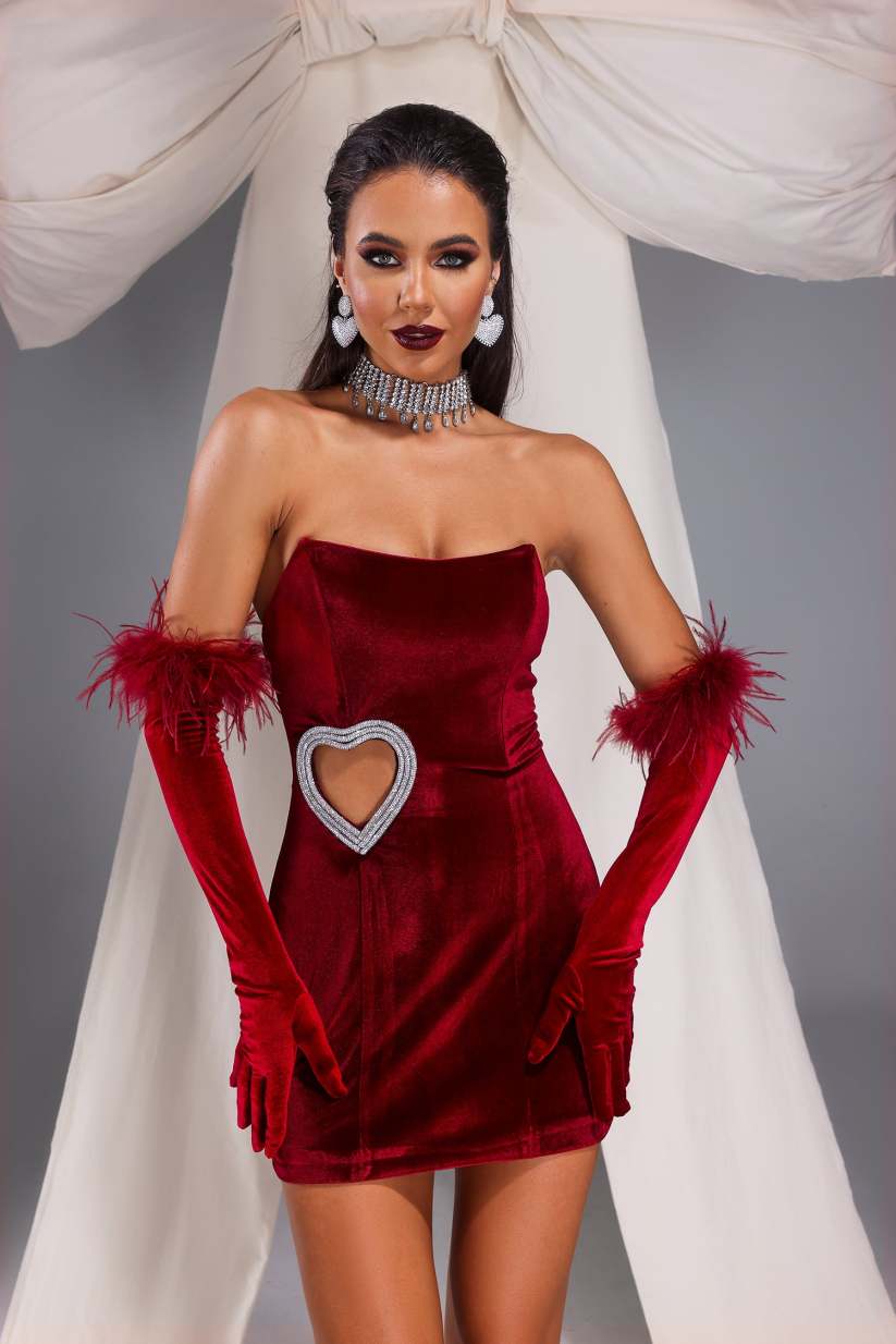 Caroline Strapless Cutout Mini Dress