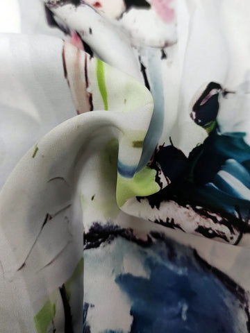 Casual Long Sleeve Shirt For Spring & Fall,Figure Print Single Button Lapel Collar Shirt, Women's Clothing