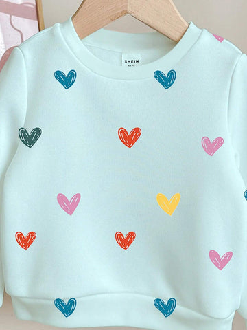 Casual Loose Fit Crew Neck Comfortable Knitted Long Sleeve Sweatshirt For Young Girls, Suitable For Autumn/Winter