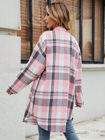 Casual, Versatile Comfortable Loose Plaid Shirt For Women