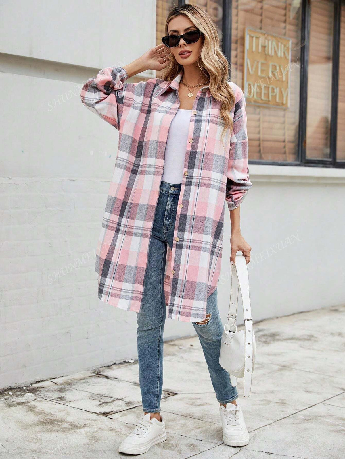 Casual, Versatile Comfortable Loose Plaid Shirt For Women