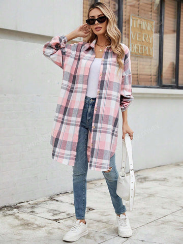 Casual, Versatile Comfortable Loose Plaid Shirt For Women