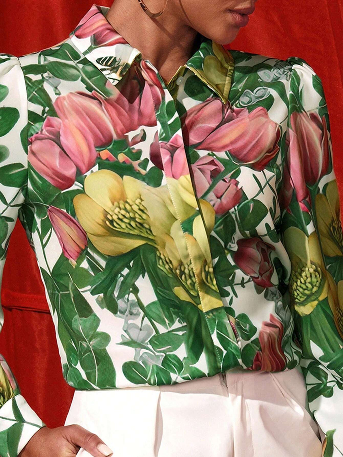 Caterine Sanchez Floral Printed Blouse