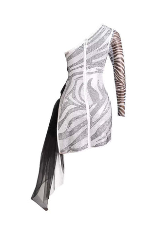 Catherine Black White Mini Dress