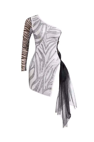 Catherine Black White Mini Dress