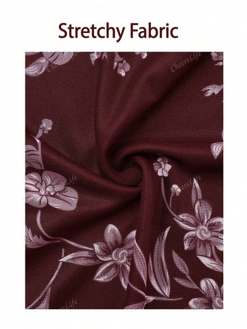 CheersLife Women's Long Sleeve Tunic Tops Casual Loose Fit Floral Blouses Mesh Pleated Layered Shirt