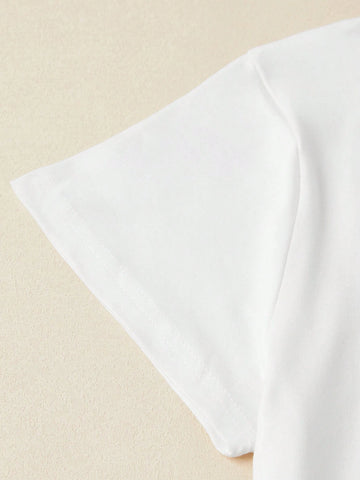 Cherry And Bowknot Printed Regular T-Shirt