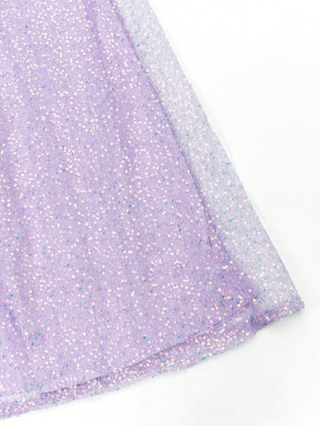 Cold Shoulder Sequin Formal Dress