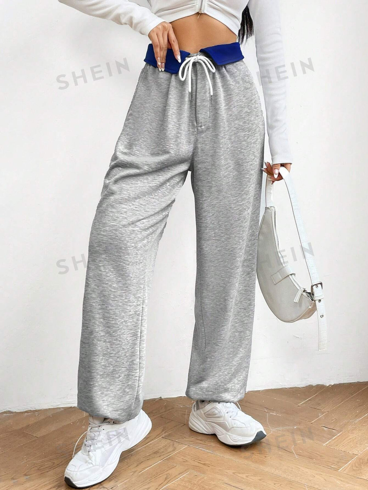 Color Block Drawstring Waist Sweatpants
