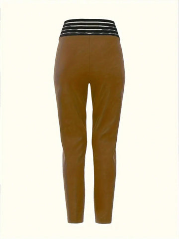 Colorblock V-Waist Tapered Pants