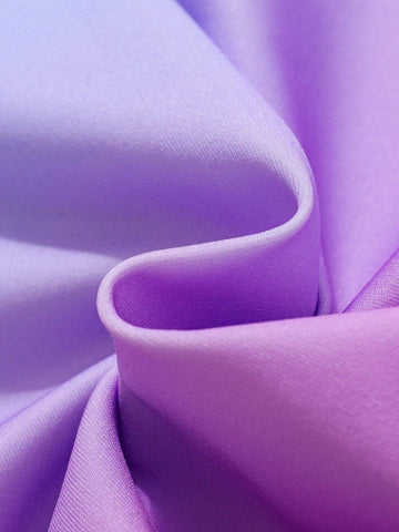 Colorful Multilayered Tulle Blue To Purple Gradient Elegant Princess Dress For Young Girls, Summer Occasions Like Birthday Parties, Weddings And Festivals