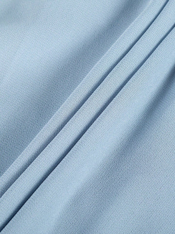 Contrast Lace Wrap Hem Lace Bodice Chiffon Party Dress