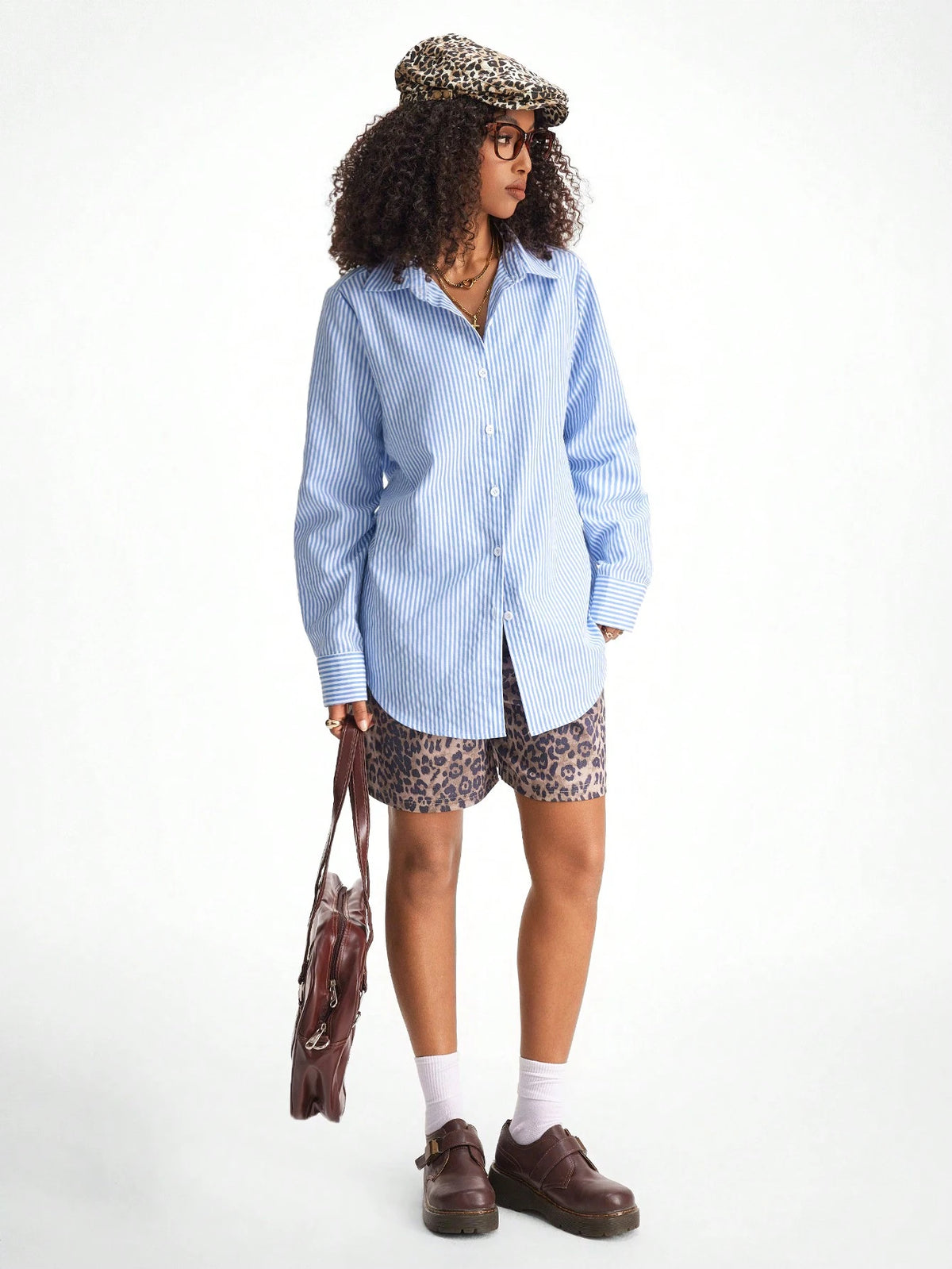 Coolane Women's & Men's Office Wear Casual Striped Long Sleeve Shirts