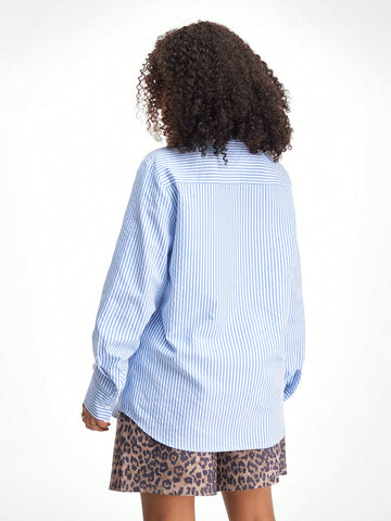 Coolane Women's & Men's Office Wear Casual Striped Long Sleeve Shirts