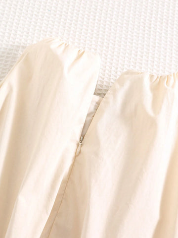 Young Girl Decorative Bow Round Neck Sleeveless Casual Versatile Dress