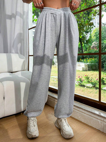 Cross-Waist Belt Elastic Cuffed Work Trousers