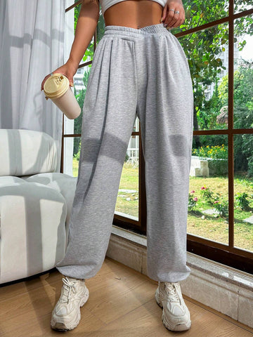 Cross-Waist Belt Elastic Cuffed Work Trousers