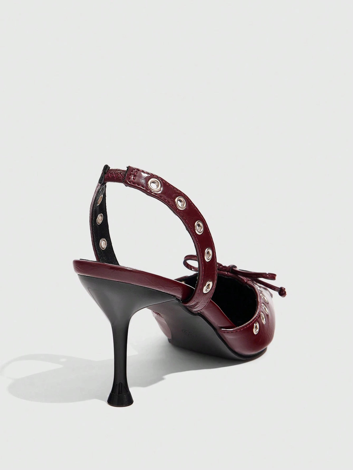 GRLICON Pointed Toe Mule High Heel Slides With Belt Buckle Valentine Day