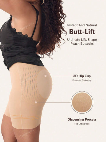 CurvySweet Original Design Butterfly Lace Applique Longline Bodycon Dress