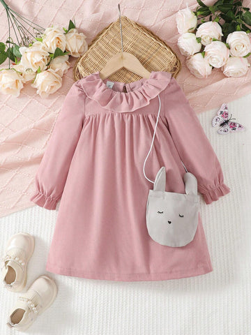 Cute Casual Pink Dress For Girls