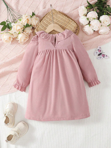 Cute Casual Pink Dress For Girls