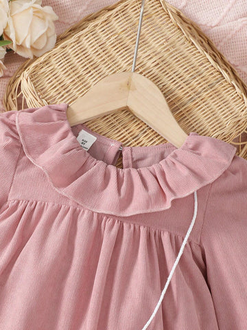 Cute Casual Pink Dress For Girls