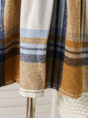 Cute Classic Girls Dress, New Style Toddler Gingham Sweet Fashionable Versatile Doll Dress, Baby Princess Dress