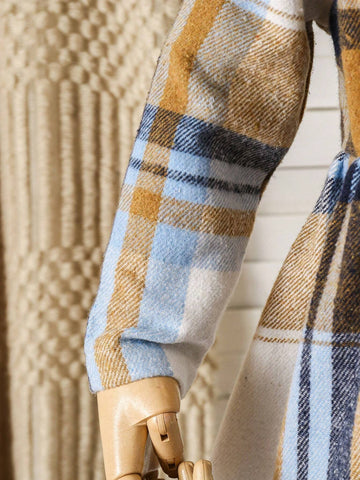 Cute Classic Girls Dress, New Style Toddler Gingham Sweet Fashionable Versatile Doll Dress, Baby Princess Dress