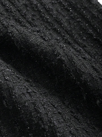 DAZY 1pc Women's Solid Color Jumpsuit Textured V-Neck Sleeveless Jumpsuit