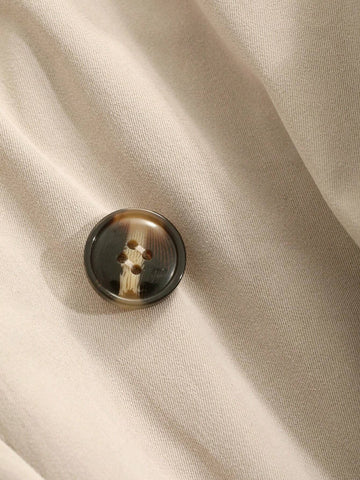 DAZY 2-Piece Set: Solid Color Windbreaker Jacket And A-Line Skirt For Women