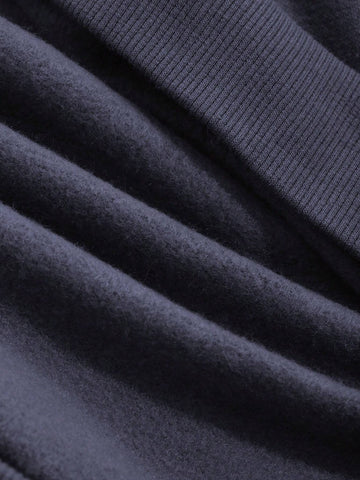 DAZY Women Letter Print Crew Neck Long Sleeve Top And Drawstring Long Pants, Casual 2pcs Set