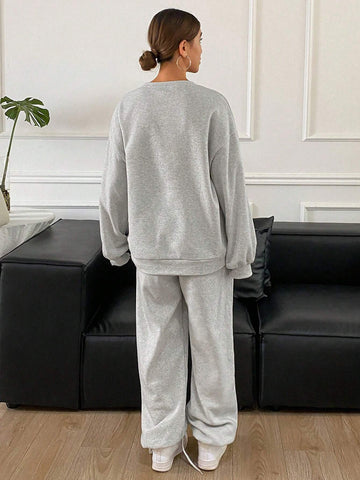 DAZY 2pcs Casual Loose Women Outfit, Autumn New Arrival