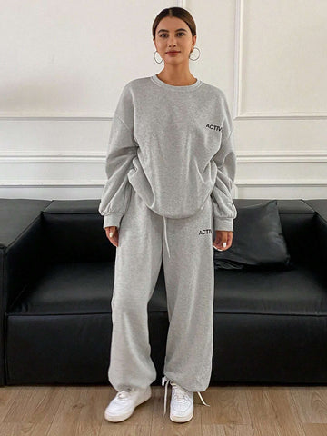 DAZY 2pcs Casual Loose Women Outfit, Autumn New Arrival