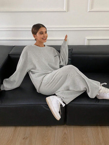 DAZY 2pcs Casual Loose Women Outfit, Autumn New Arrival