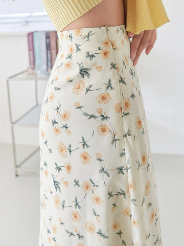 DAZY Allover Floral High Waist Skirt