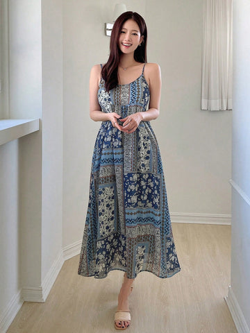 DAZY Bohemian Style Spaghetti Strap Dress