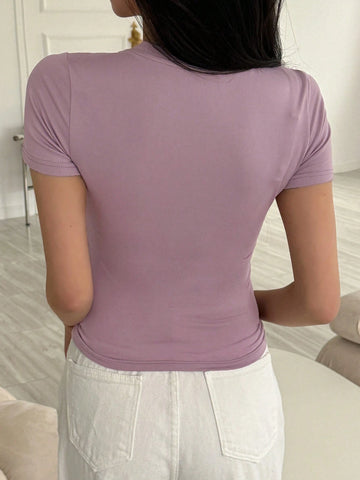 DAZY Cartoon Printed Short Sleeve T-Shirt