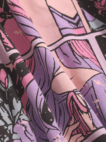 DAZY Cartoon Printed Short Sleeve T-Shirt